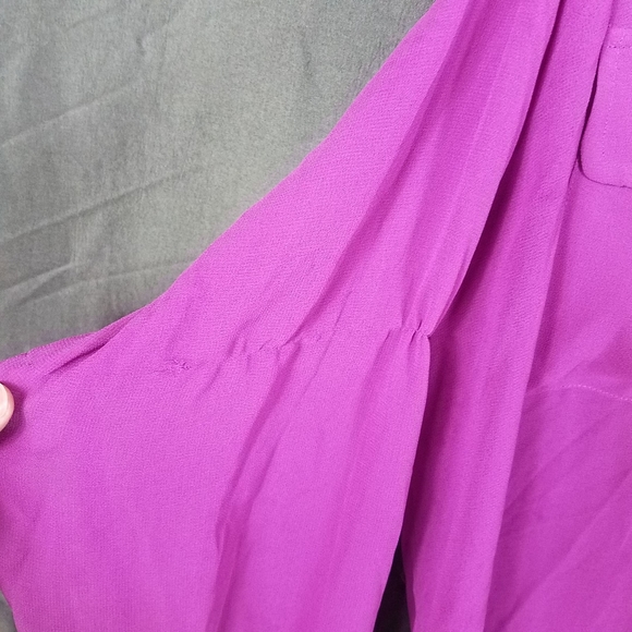 CAbi Purple Passion Sheer Large Blouse - Picture 12 of 13